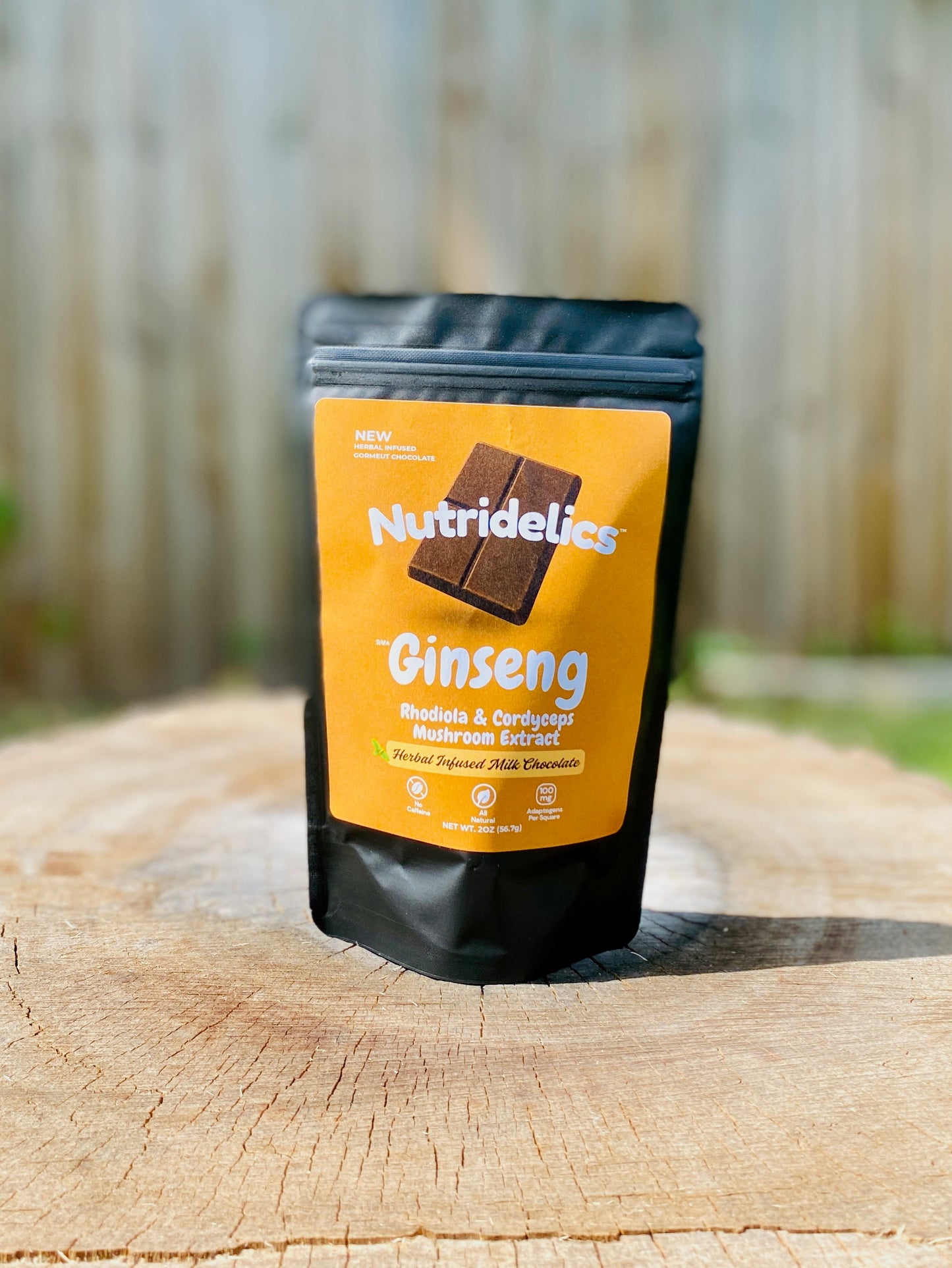 Milk Chocolate Squares - Ginseng, Rhodiola & Cordyceps Mushroom Extract