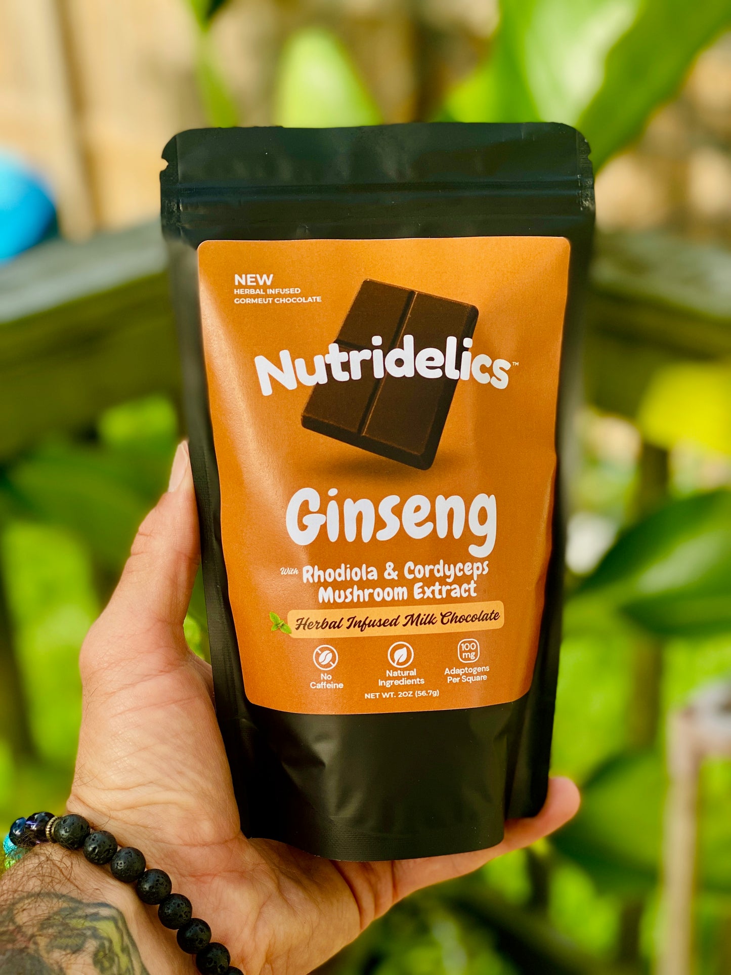Milk Chocolate Squares - Ginseng, Rhodiola & Cordyceps Mushroom Extract